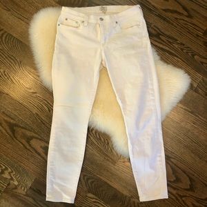 J Crew toothpick jeans in white